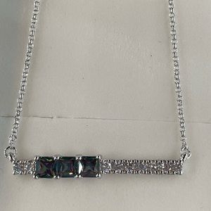 Rainbow topaz necklace